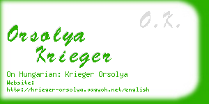 orsolya krieger business card